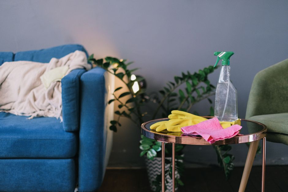 Sparkling clean living room showing professional house cleaning results